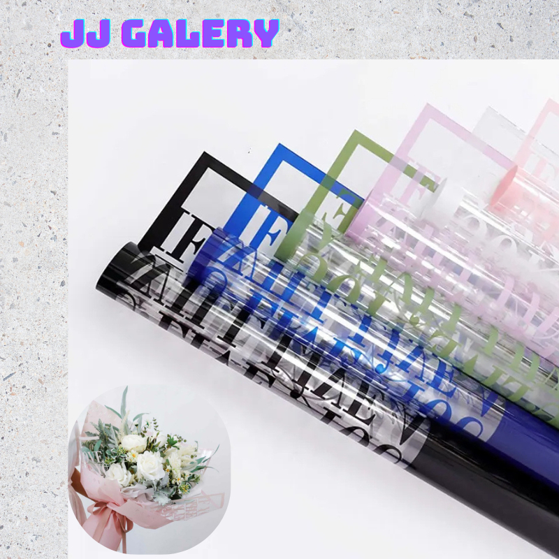

Isi 20 LEMBAR Kertas Buket Wisuda Anniversary Romantis Bunga Transparan You Love Flower Wrapping Paper Cellophane Transparan KB077