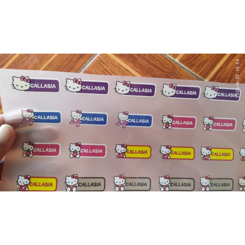 

Stiker Nama Baju Anak Isi 66 pcs | Stiker Nama Kain | Stiker Baju Tinggal Setrika | Stiker Label Nama Baju Lucu | Stiker Nama DTF - Hello Kitty