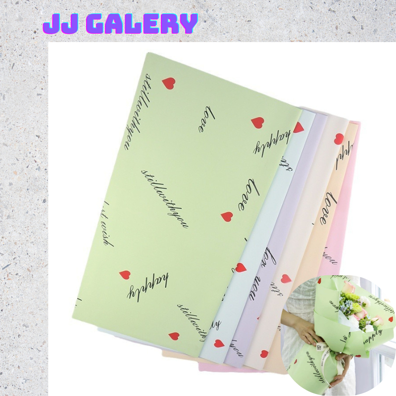 

Kertas Buket Wisuda Anniversary Romantis Kado Bunga Motif Love Dekorasi Pesta Florist Flower Paper Wrapping Cellophane KB090