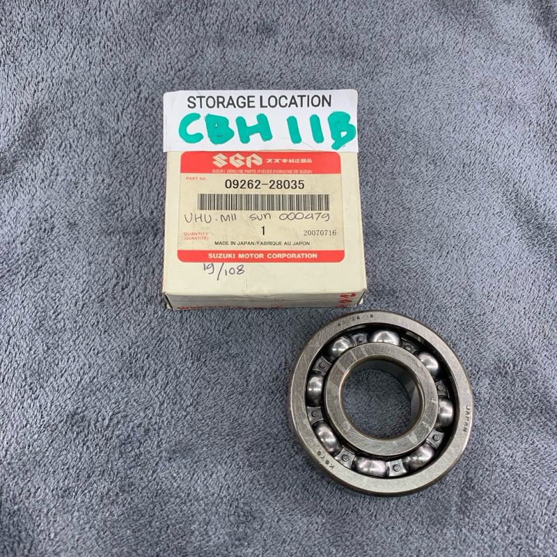 CRANK SHAFT RIGHT SIDE BEARING FX125 SUZUKI GENUINE PARTS / SGP 09262 - 28035 Made in Japan 63 / 28 