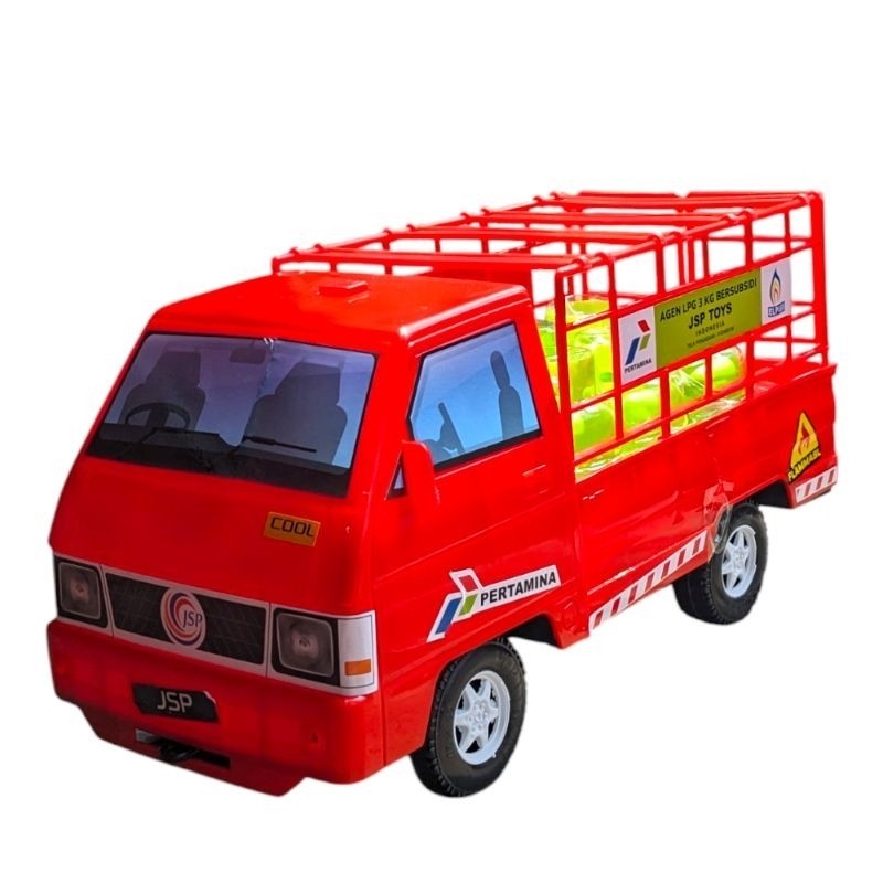 Mainan Mobil Pickup Bawa Gas LPG - Mainan Anak Mobil Truck L300 Pick Up Gas Lpg Non IC