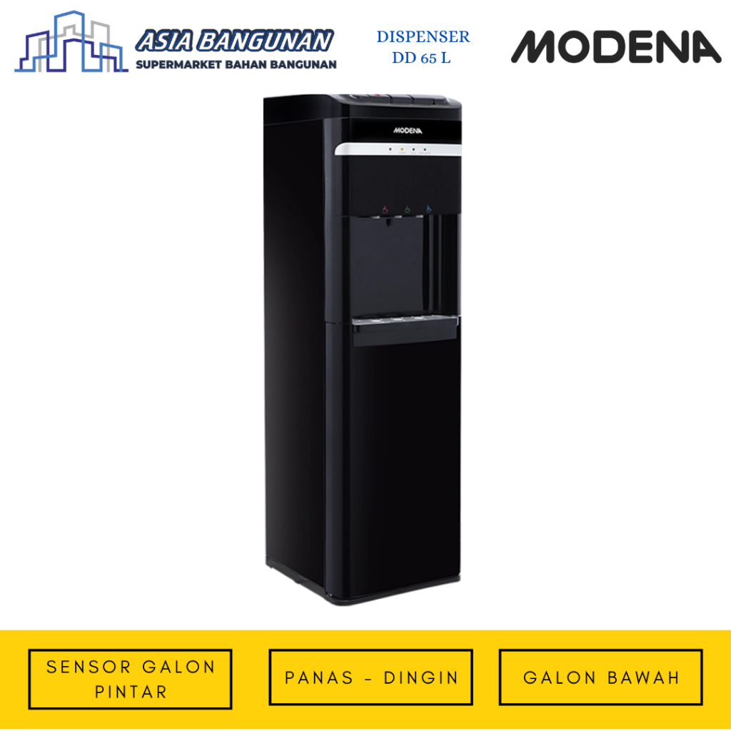 ASIA BANGUNAN - MODENA WATER DISPENSER DD 65 L GALON BAWAH PINTAH DISPENSER PANAS DINGIN