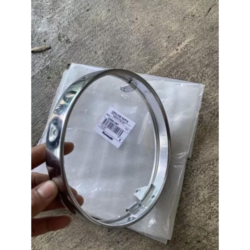 Ring lampu depan ninja rr r ss original import kawasaki chrome bisa pake daymaker rim ninja s ss