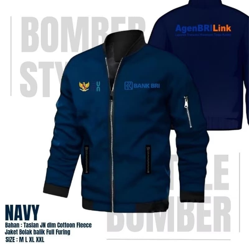 JAKET BOMBER DESAIN CUSTOM AGEN BRILINK  SABLON AWET TERBARU