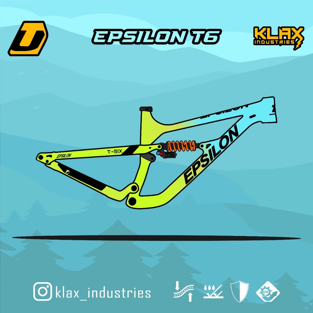 Decal United EPSILON T6 klax industries stiker sepeda