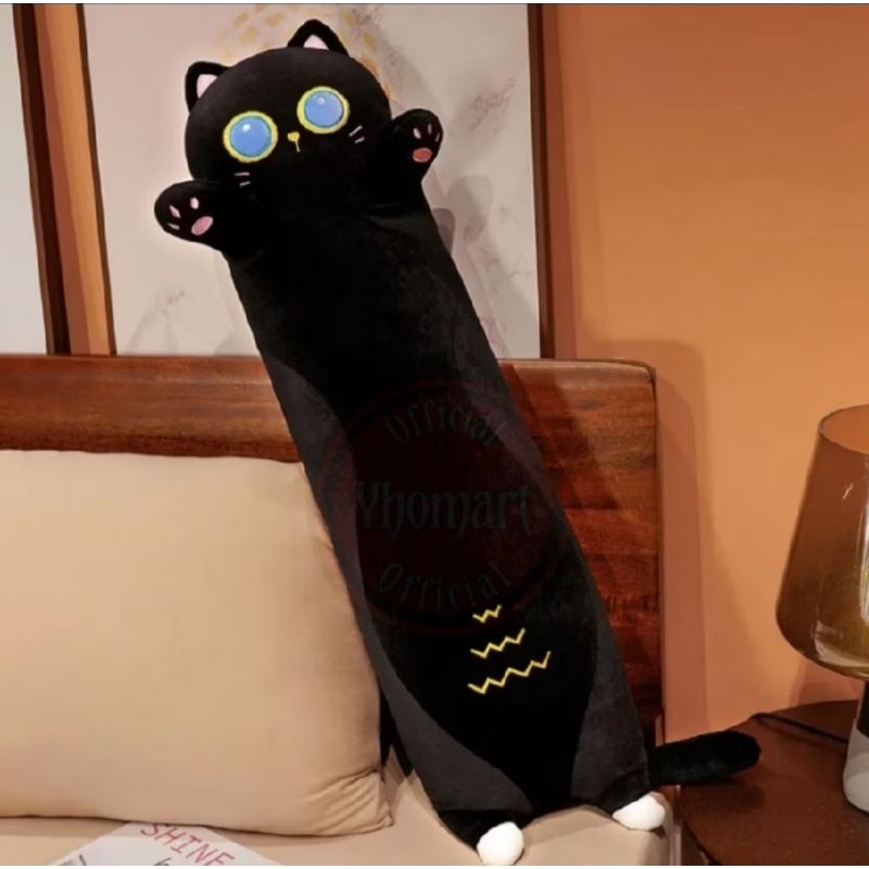 100 Cm Guling Kucing Jumbo Bantal Guling Kucing Mainan Boneka halus dan lembut
