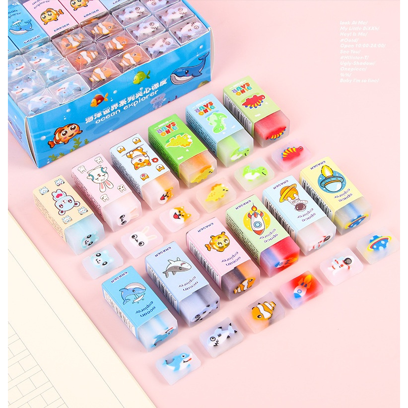 

Penghapus Eraser Karakter Motif Lucu Fruits Animal Dinosaurus Space Ocean