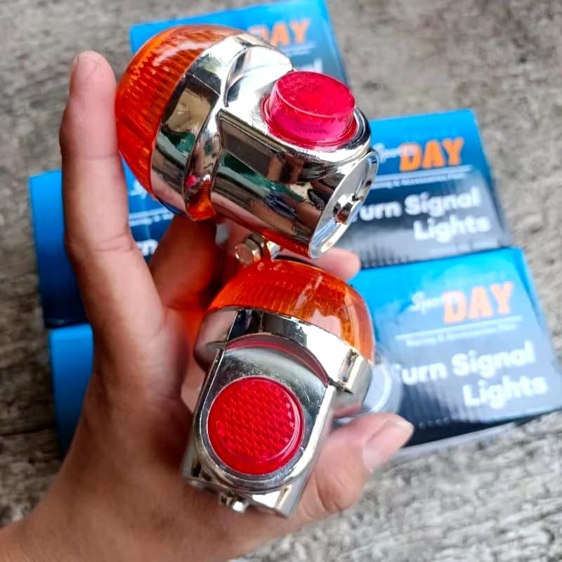 Reteng Lampu Sein Sen Riting GT Mata Kucing Senter Mini Full Besi LED Doubel Kaca Import Reting CB C