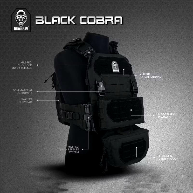 BODYVEST DURHAIM BLACK COBRA
