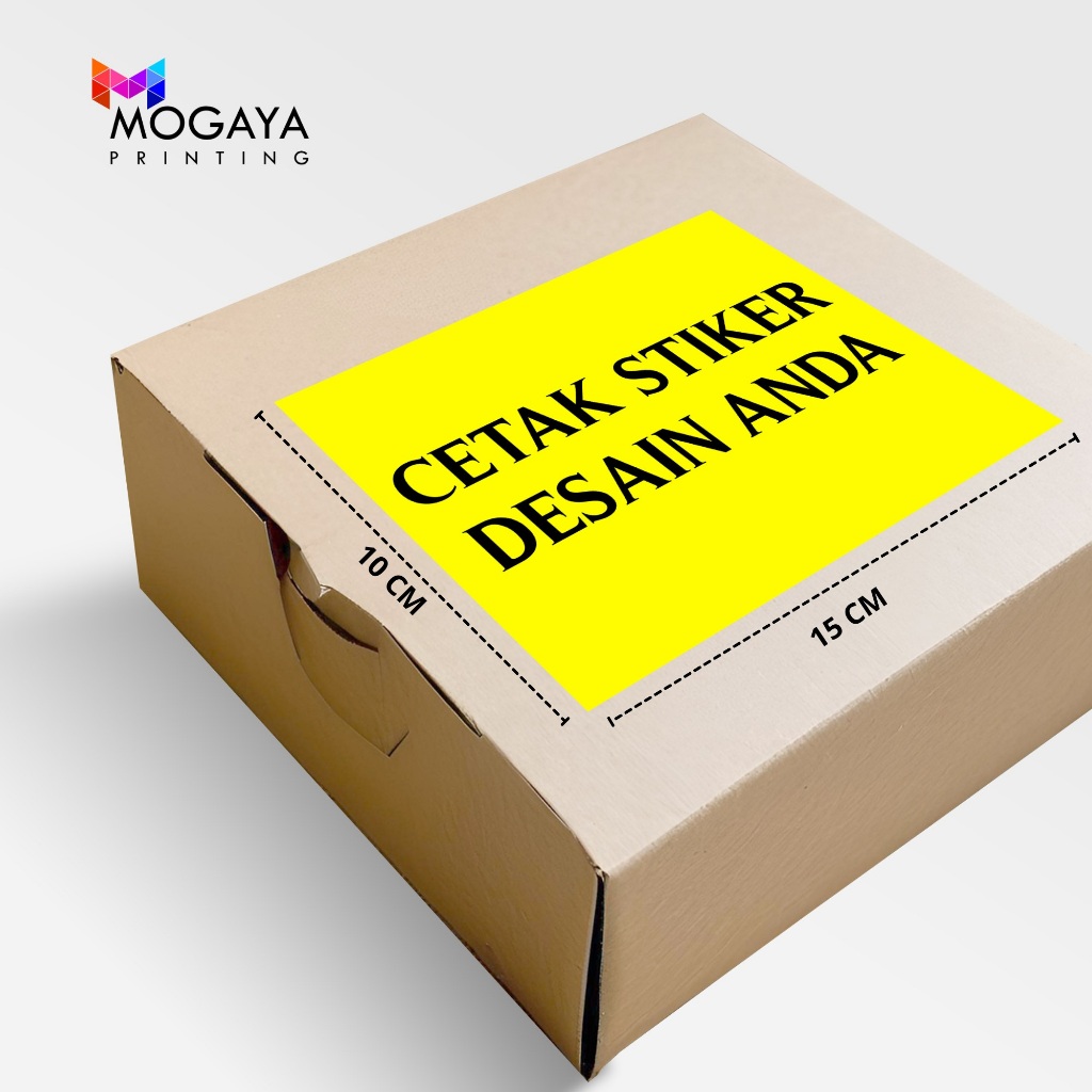 

MOGAYA Cetak Stiker Kotak Nasi Custom Desain Sendiri Ukuran 15 x 10 CM