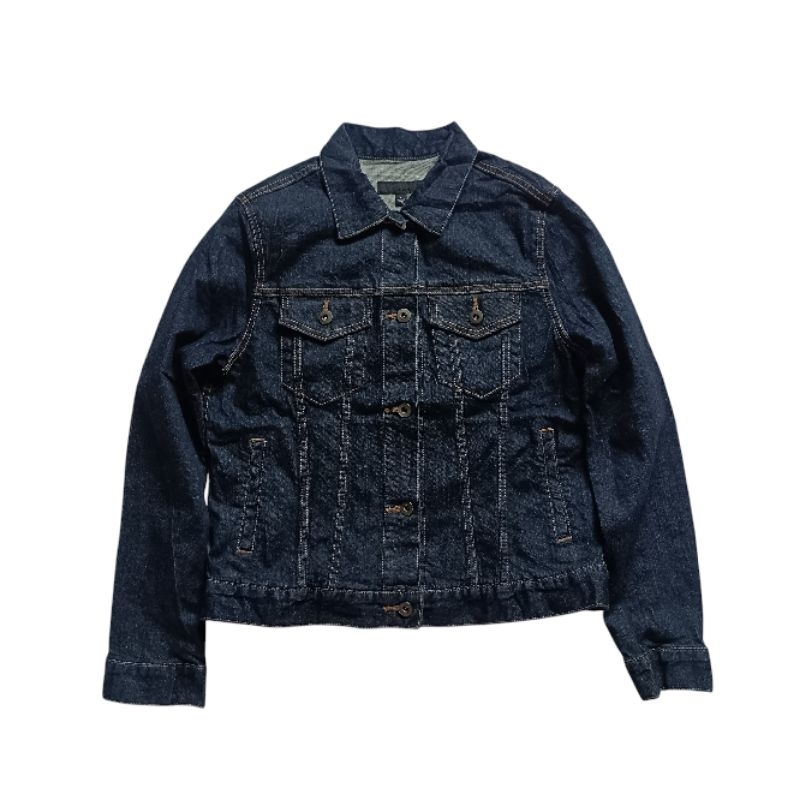 Jaket denim uniqlo indigo