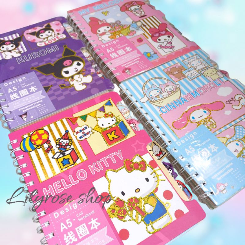 

Buku A5 sekat tebal premium san*** SH00252 Cinnamoroll Kuromi My melody