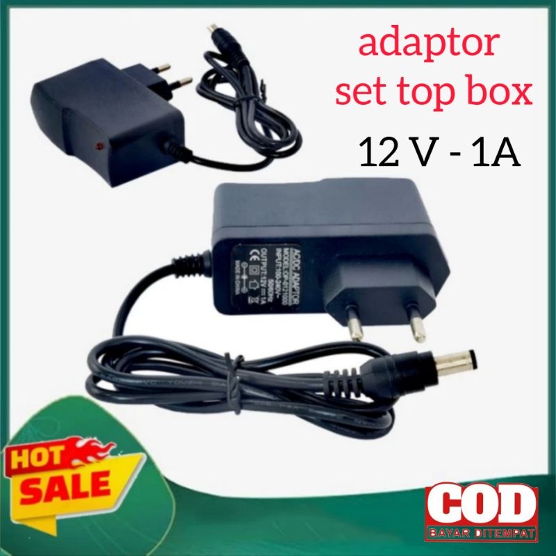 Adaptor 12V 1 A cocok untuk STB