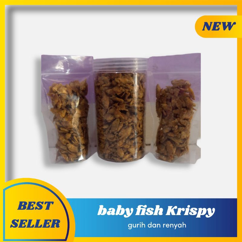

babyfish pepetek renyah dan gurih bisa buat lauk nasi dan cemilan sehat 100gram