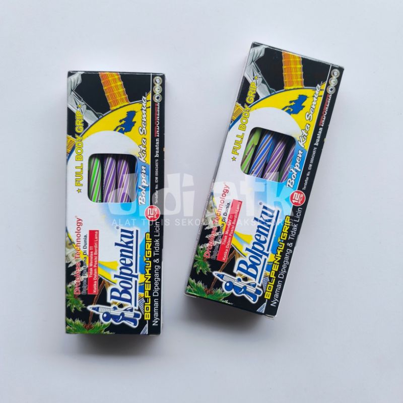 

Pulpen Murah Bolpenku Grip Warna Hitam 0.7mm 1 Pak Isi 12 Pcs