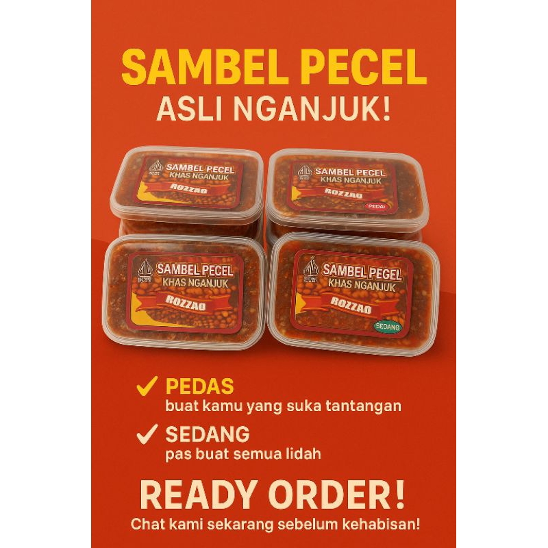 

SAMBEL PECEL KHAS NGANJUK ROZZAQ 250 gram - Sambal Pecel 250 gram - Sambel Kacang 250 gram - Bumbu Pecel