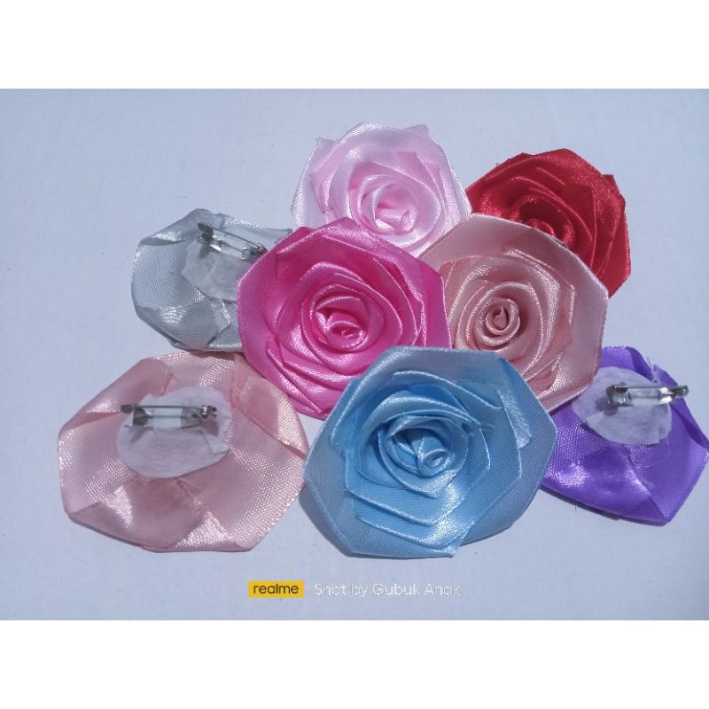 Bros bunga mawar pita satin Bros Hijab Bros panitia korsase