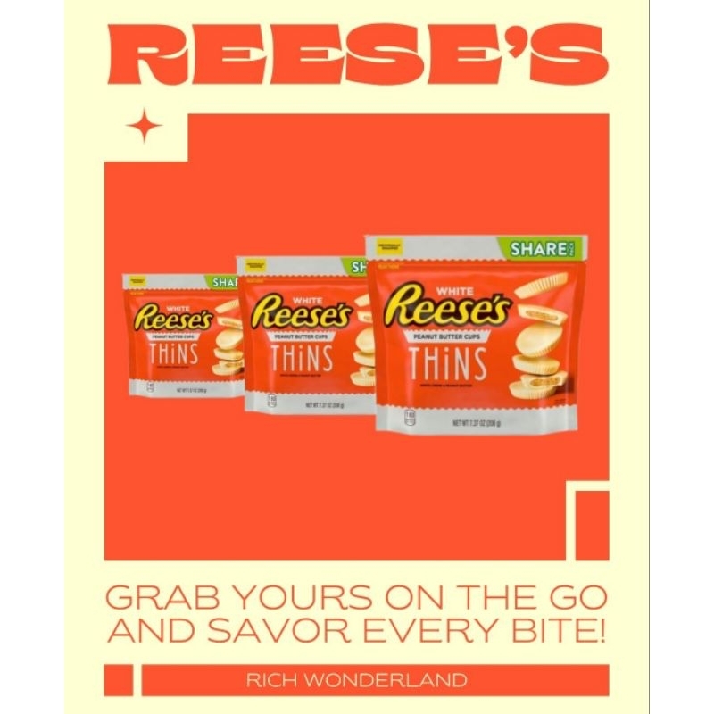 

Reeses PEANUT BUTTER CUPS Thin 208gram