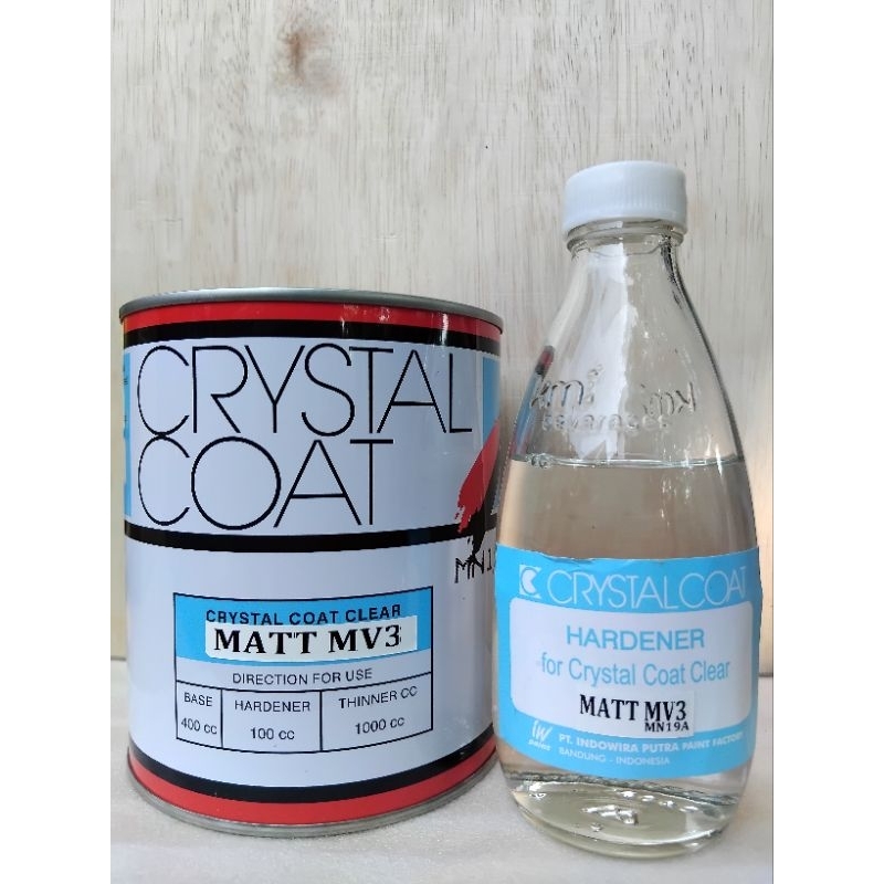 Crystal Coat clear matt(doff)cat kaca/cat stainless/cat alumunium/cat tembaga/cat kuningan