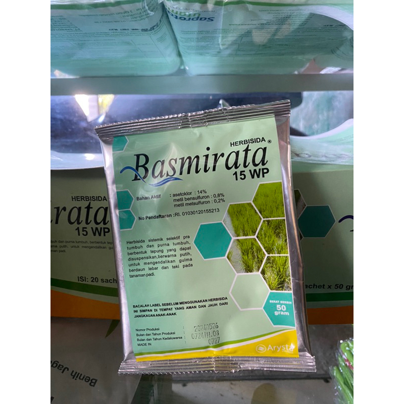 OBAT RUMPUT BUBUK HERBISIDA BASMIRATA 15 wp