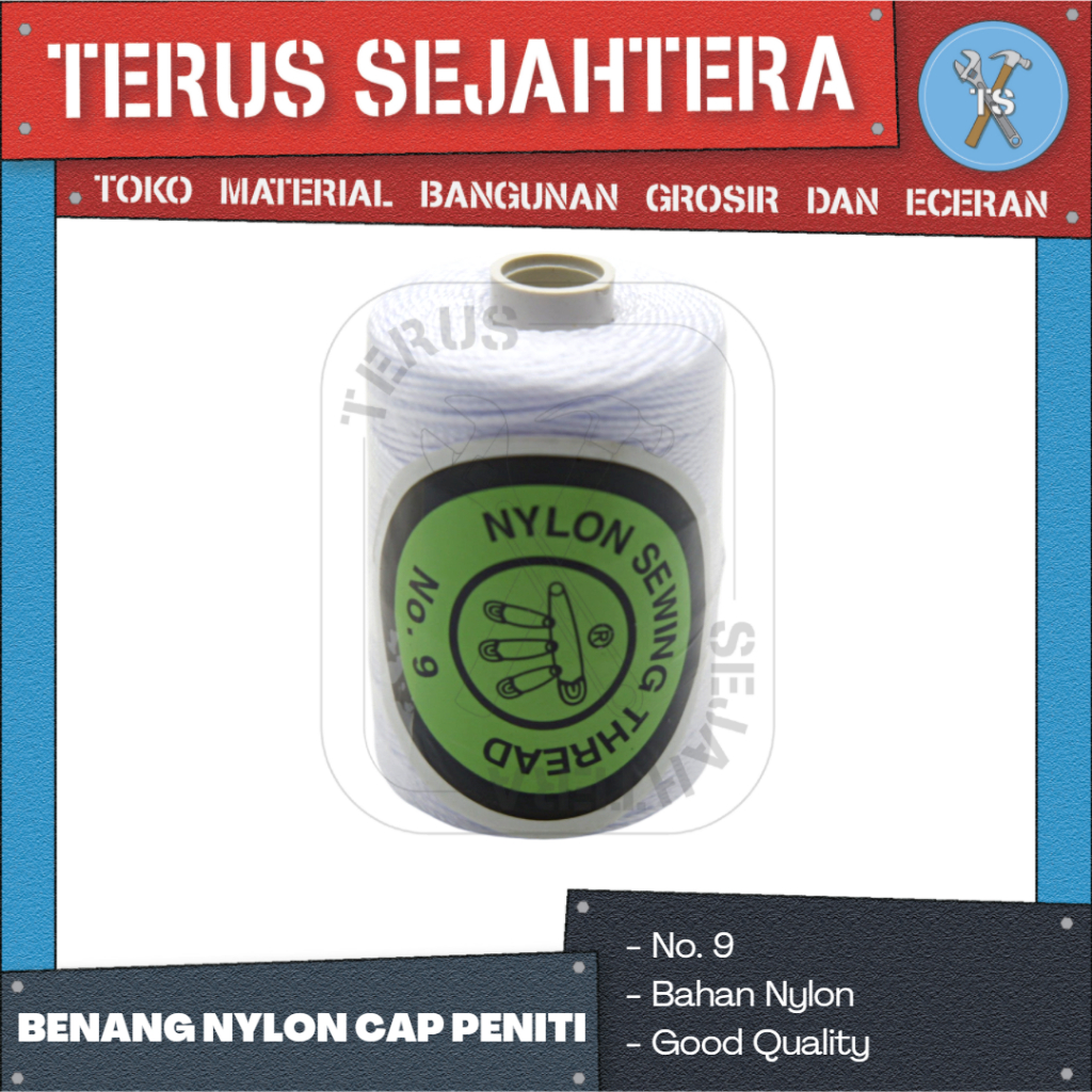BENANG NYLON CAP PENITI NO 9 / BENANG NILON / BENANG BENANG UKUR BANGUNAN