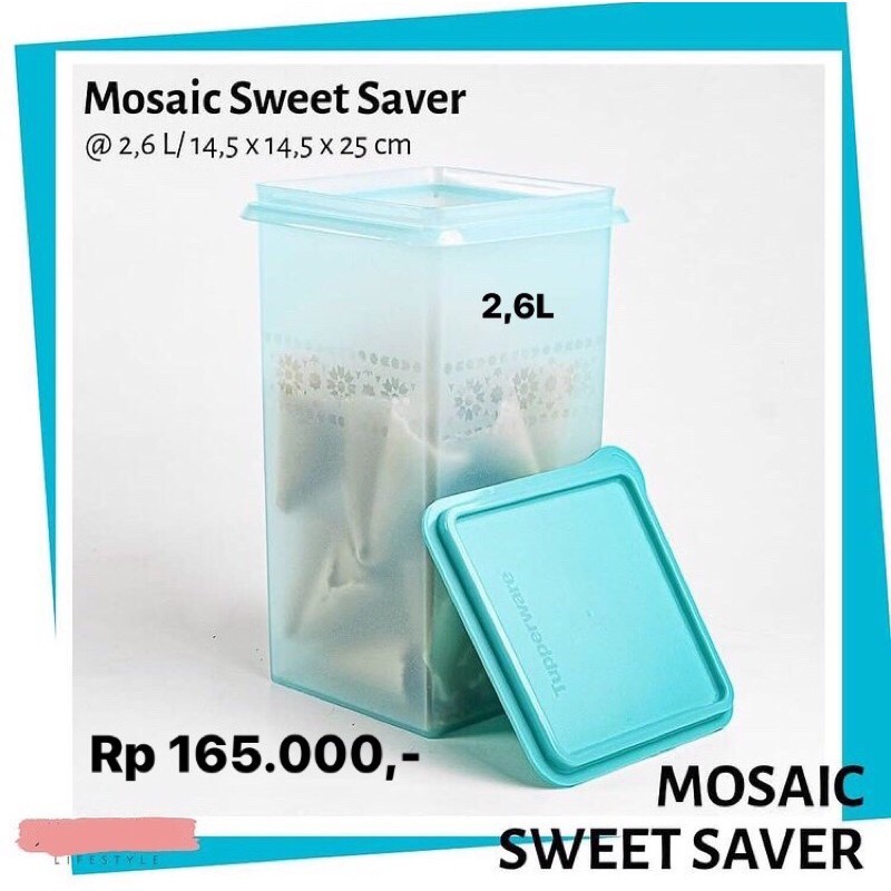 Promo Sale  TUPPERWARE MOSAIC SWEET SAVER BIRU TOSCA 1PCS - TOPLES HARGA PROMO DISKON BESAR SALE