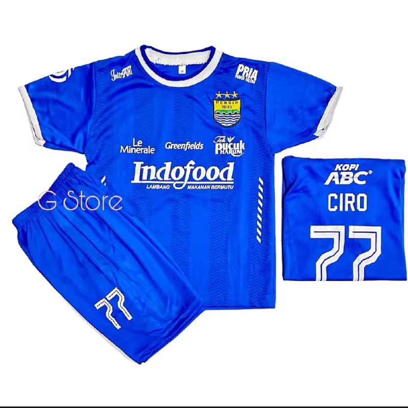 Terlaris setelan jersey anak terbaru persib biru ciro David kekinian