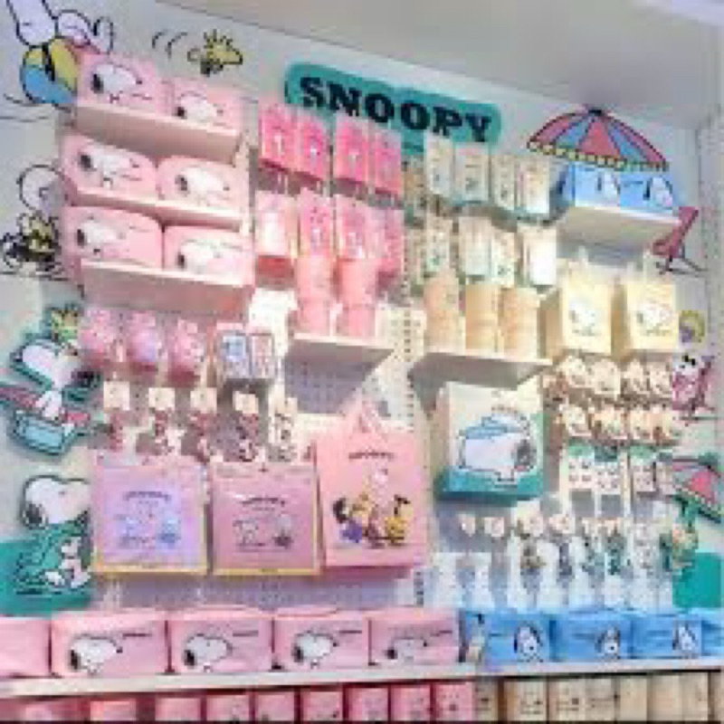 MINISO X SNOOPY RANSEL/ COSMETIC BAG/ CUTLERY SET