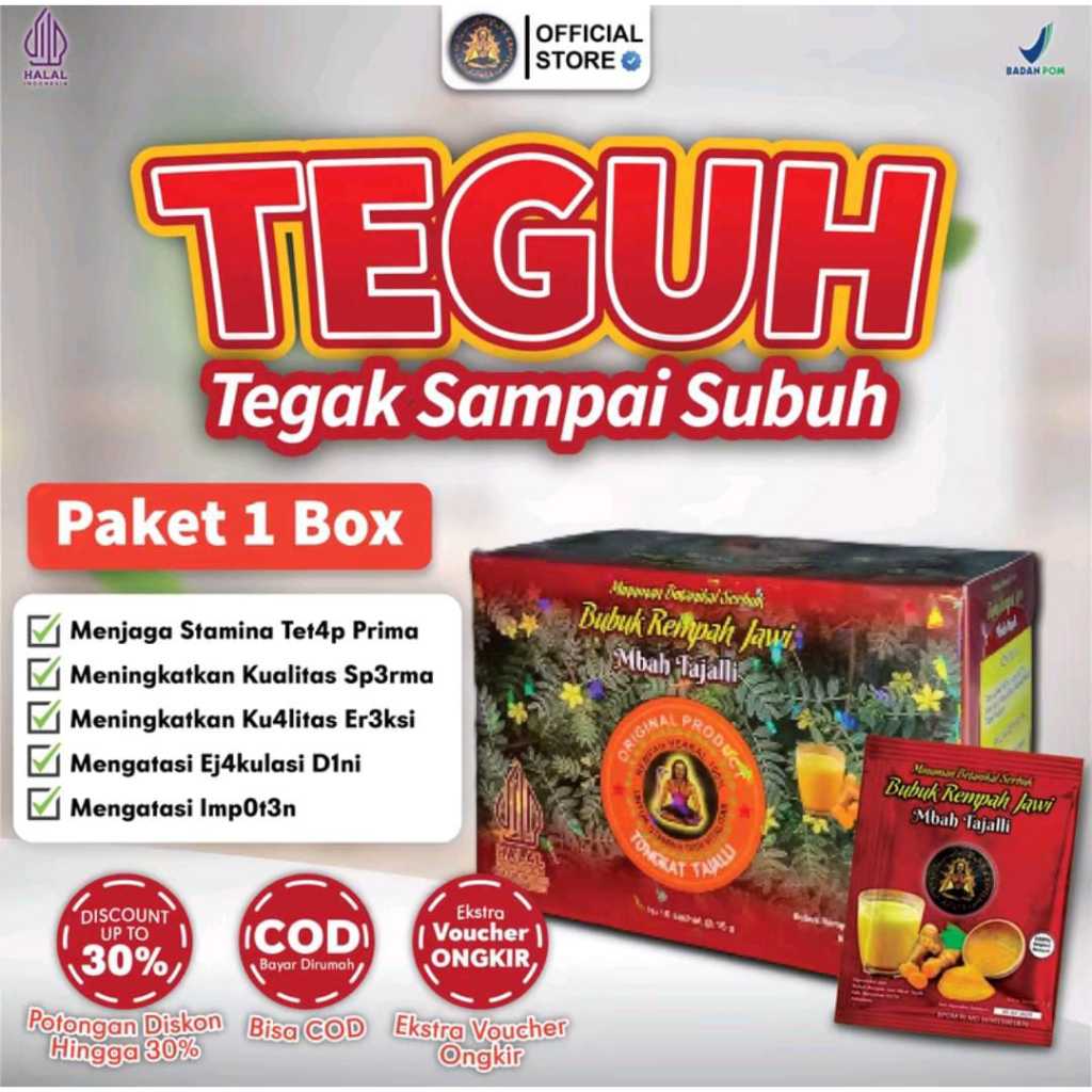 

JAMU HERBAL BUBUK REMPAH JAWI MBAH TAJALLI PRIA PERKASA