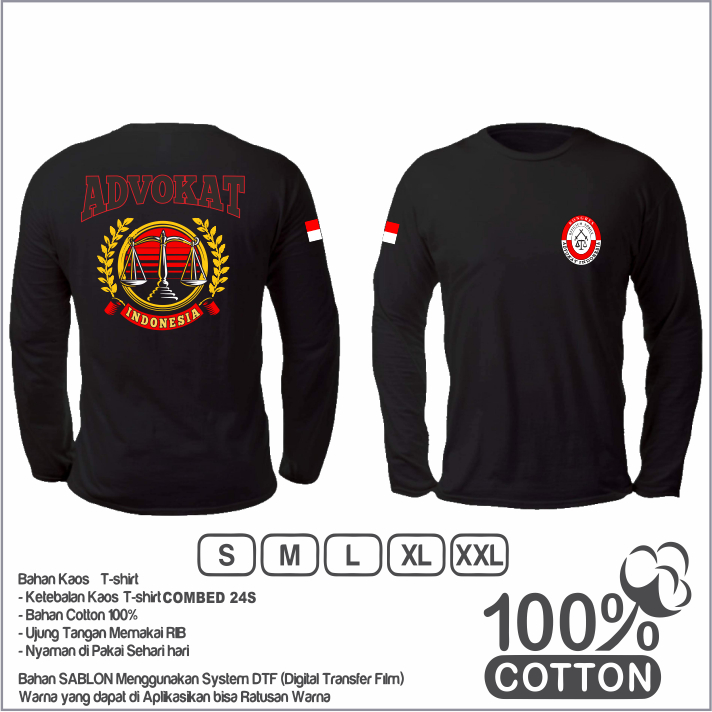 kaos advokat terbaru lengan panjang/baju advokat