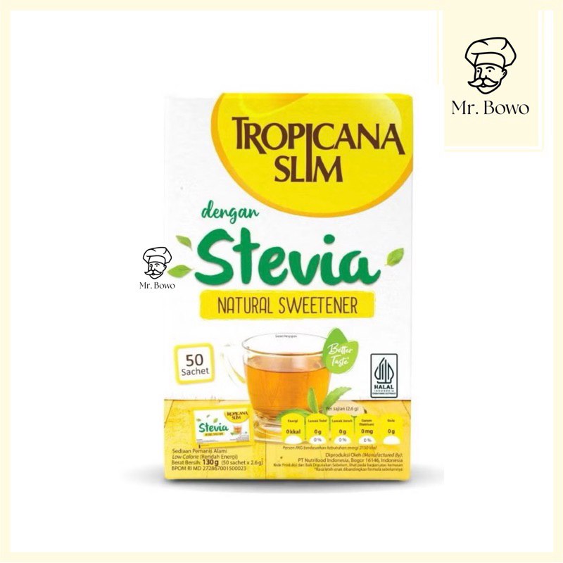 

Tropicana Slim Stevia Natural Sweetener (50 Sachet) (130g)