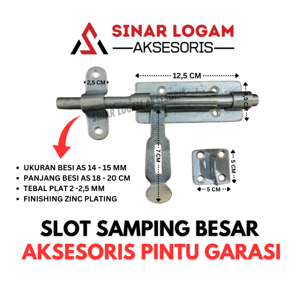 Kunci slot pintu pagar ukuran besar, slot pintu henderson, pintu gebyog dan pagar, pintu garasi toko