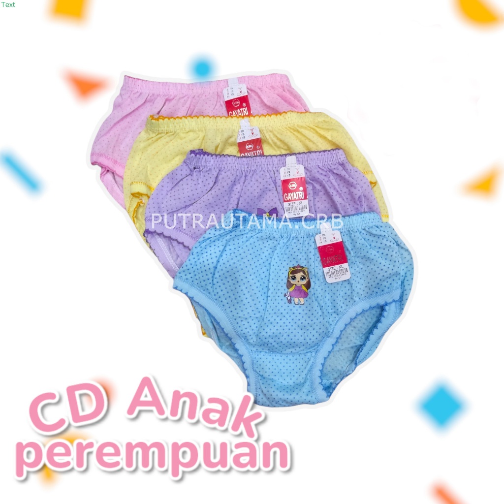 Celana Dalam Anak Perempuan Cewek CD Anak Perempuan Sekolah PAUD TK SD Karakter Lucu Murah
