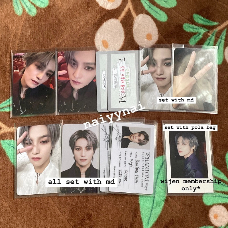 All MD Phantom Tour Wayv Yangyang PC acrylic stand, fortune scratch, ring, ar ticket, deco id card, 