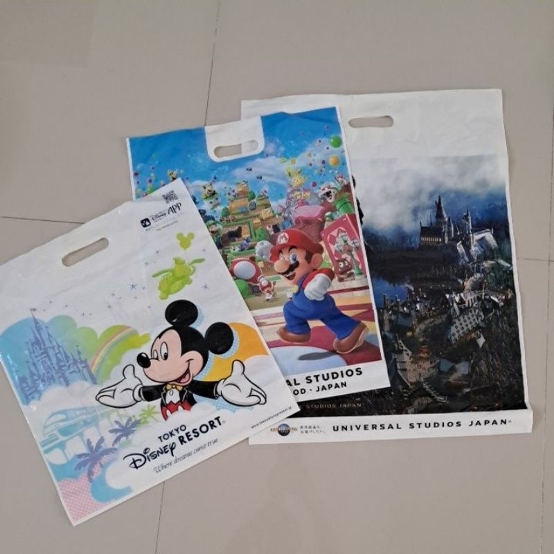 Universal Studio Japan (USJ) shopping bag, HarryPotter,Mario Bross