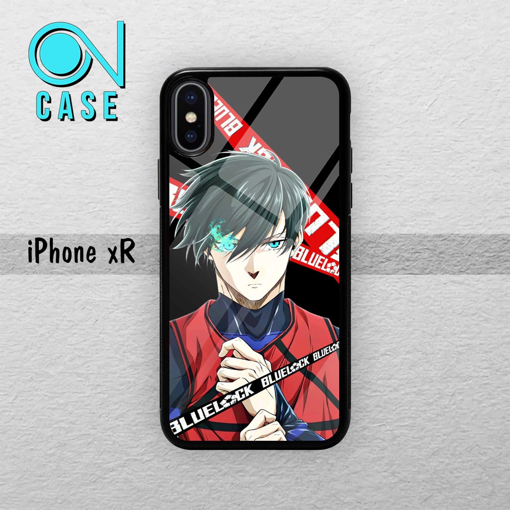 Case Glossy Iphone X XS XS MAX XR Casing Kilau Softcase Hardcase Keren Case Motif Blue Lock