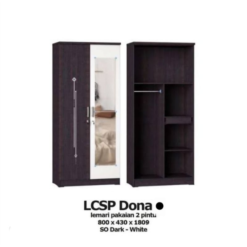 lemari pakaian 2 pintu gstar