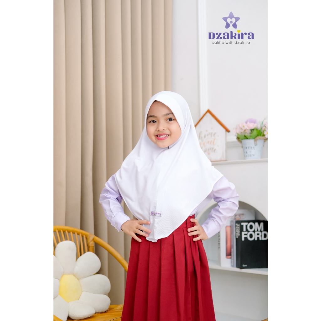 Hijab Instan Anak SD | Sekolah | Jersey Adem | Dzakira