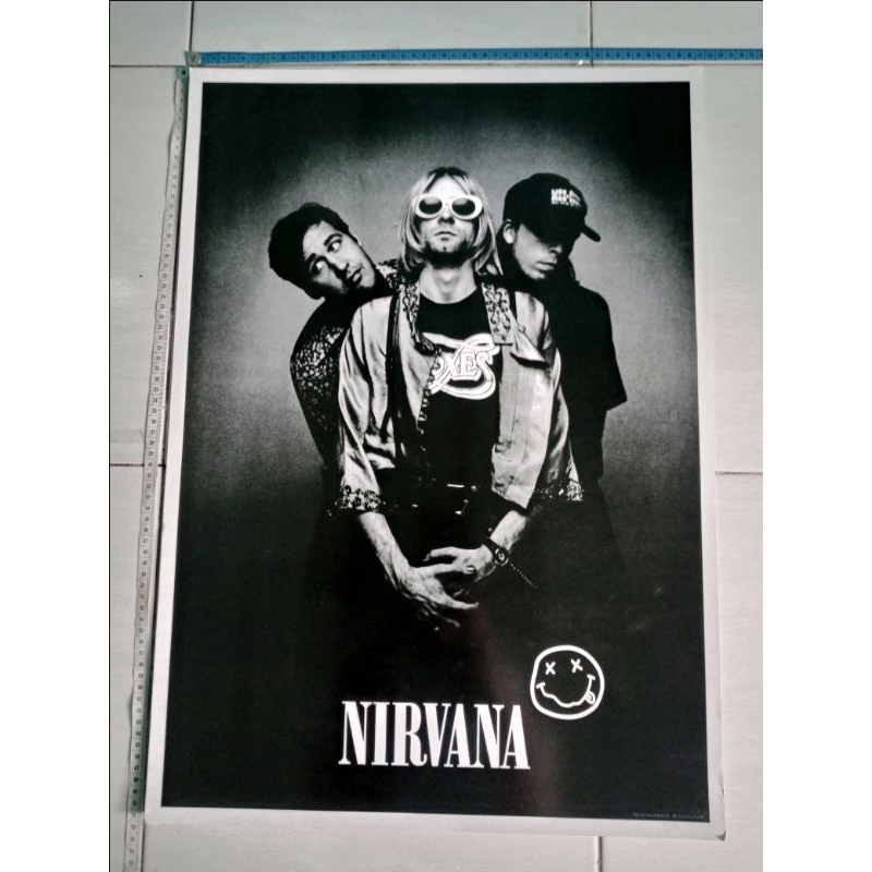 poster dinding/hiasan dinding jumbo 70x50cm (nirvana 01)