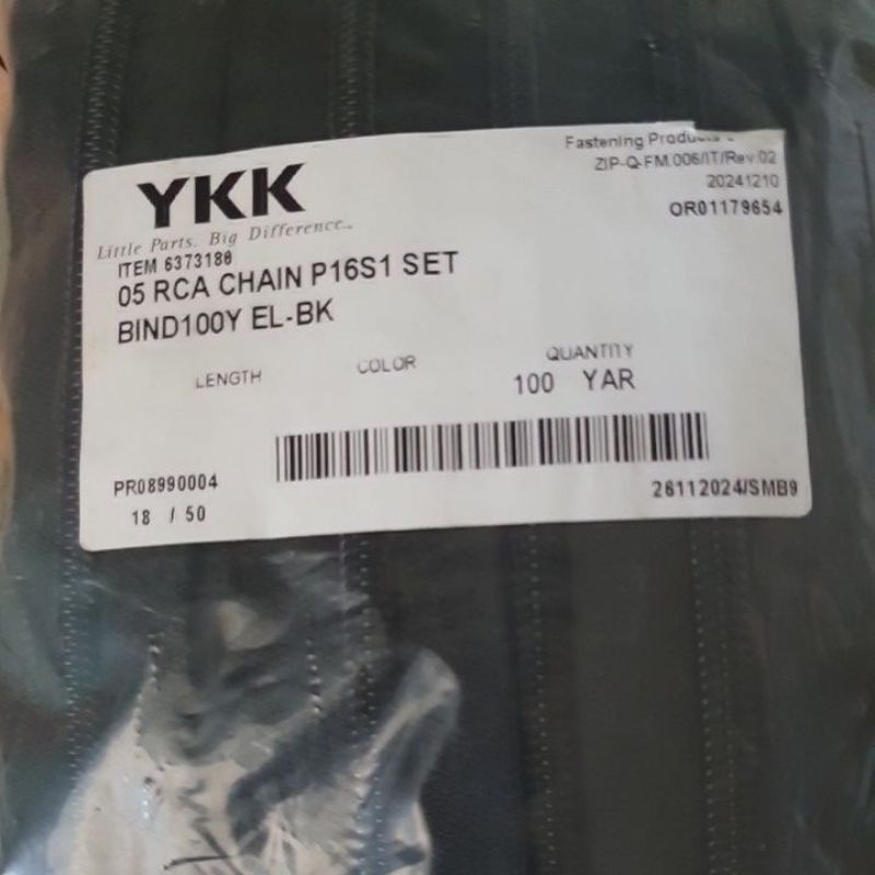 Resleting Meteran 05 (Daun Resleting + kepala) merk YKK original