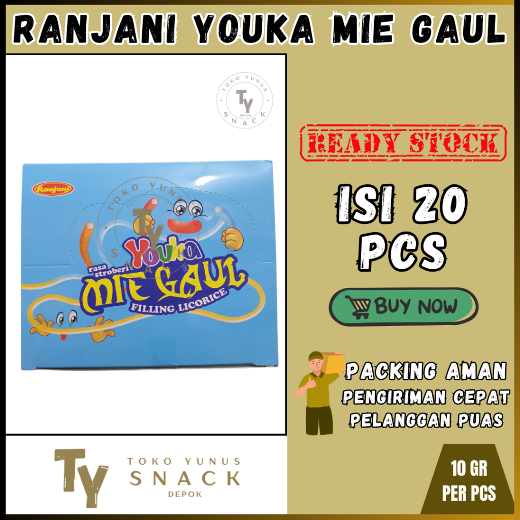 

RANJANI YOUKA MIE GAUL BOX ISI 20PCS @10GR