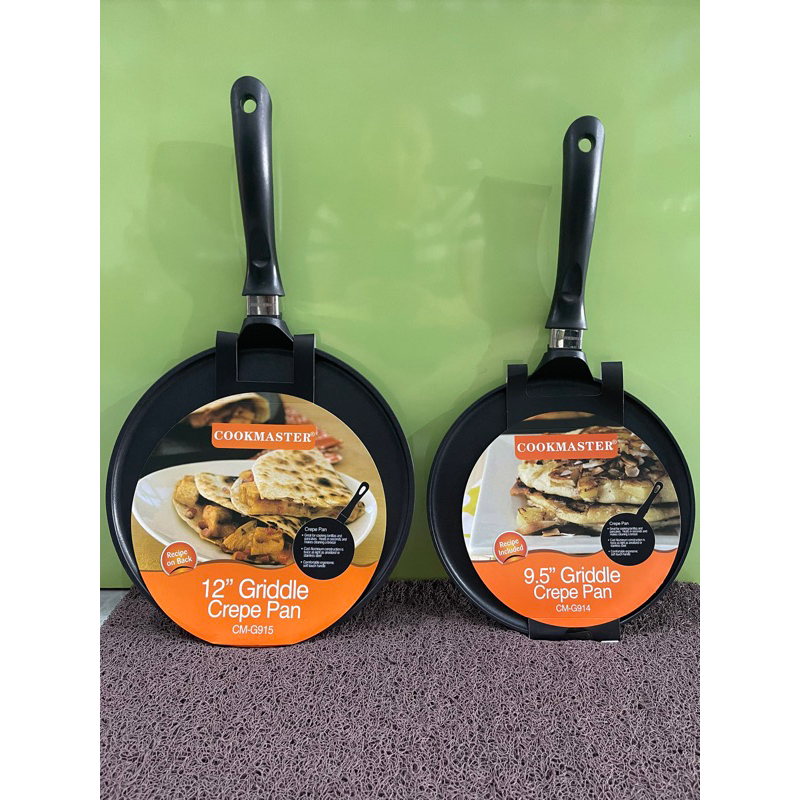 Crepe pan Griddle cookmaster 9.5” / Crepe pan 12” / Pan pizza /Pan BbQ