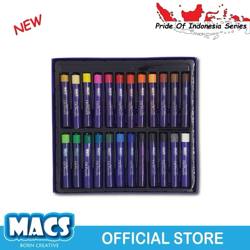 

Macs Premium Artist Oil Passtels 24 Warna