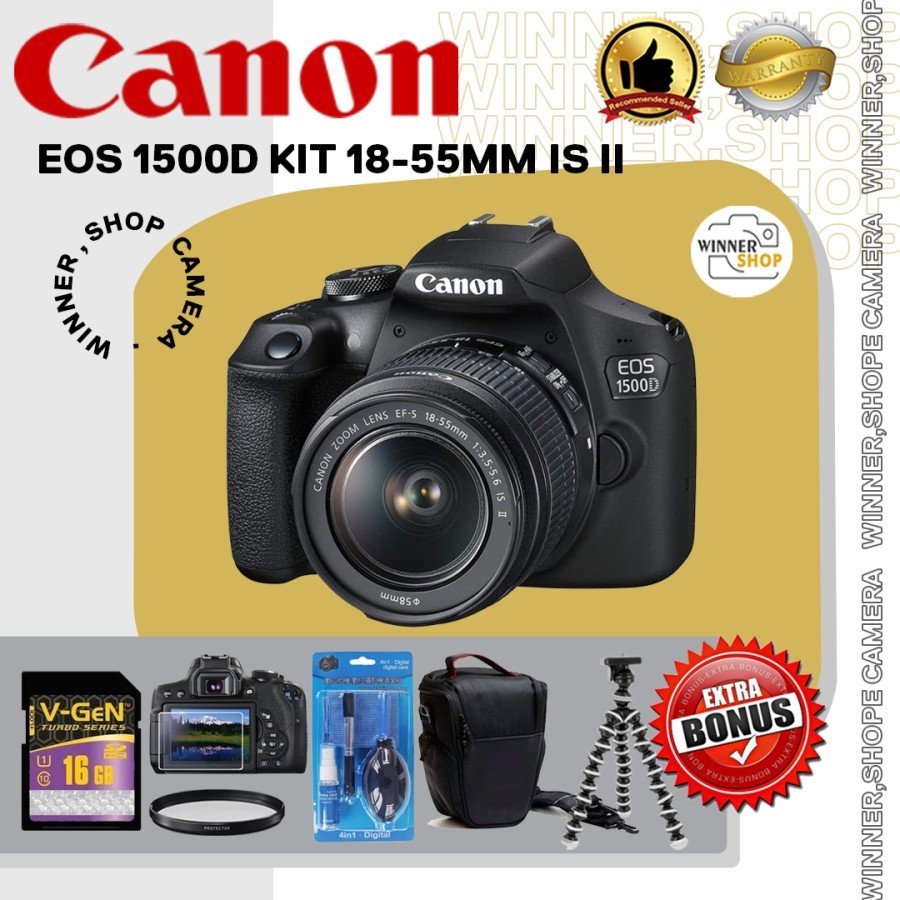 Kamera Canon 1500D kit 18-55mm IS II CANON EOS 1500 D Kamera DSLR WIFI