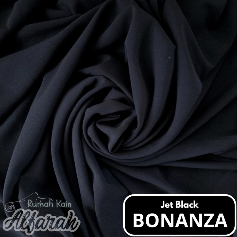 (HARGA 0,5 meter) KAIN JETBLACK BONANZA PREMIUM / KAIN BONANZA / KAIN PREMIUM / KAIN ABAYA / KAIN GA
