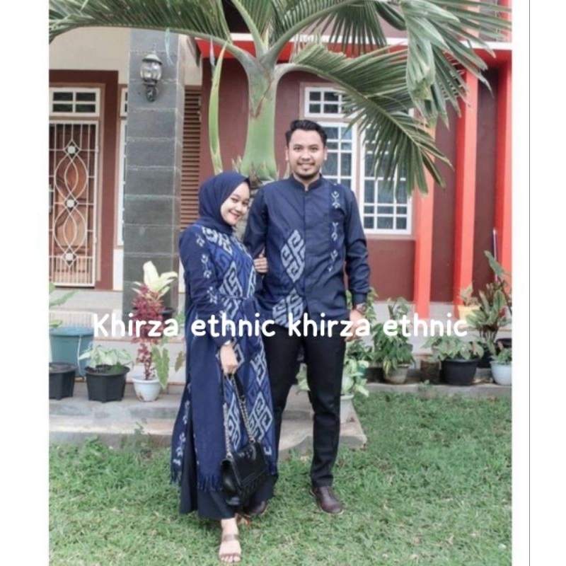 Baju tenun couple - baju etnik - baju tenun - couple - couple tenun - baju kondangan - dress tenun -