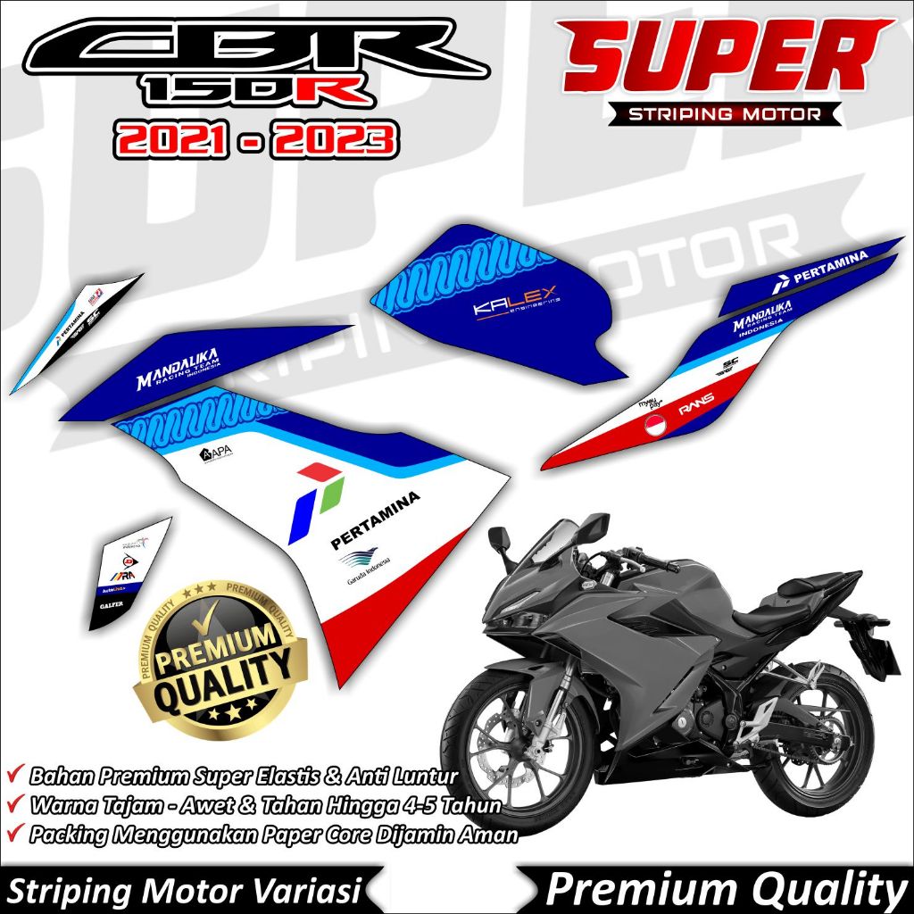 Stiker CBR 150r 2021 Anti Luntur keren Striping CBR 150r 2021 Striping Honda CBR 150r 2021 Mandalika