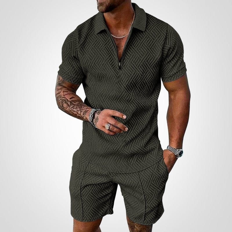 polo shirt oneset pria keren set celana korean style setelan track suits