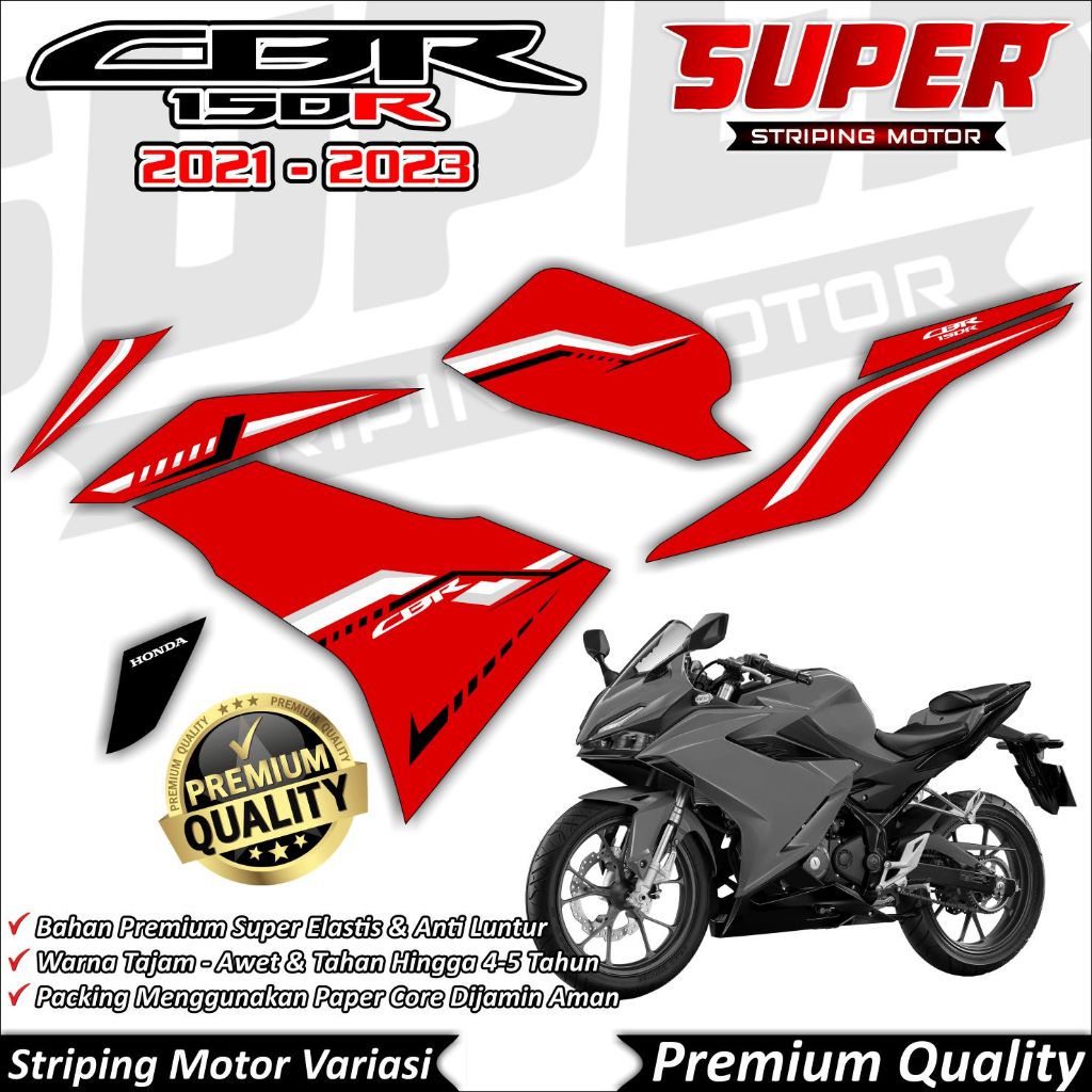 Stiker CBR 150r 2021 Anti Luntur keren Striping CBR 150r 2021 Striping Honda CBR 150r 2021 Simple