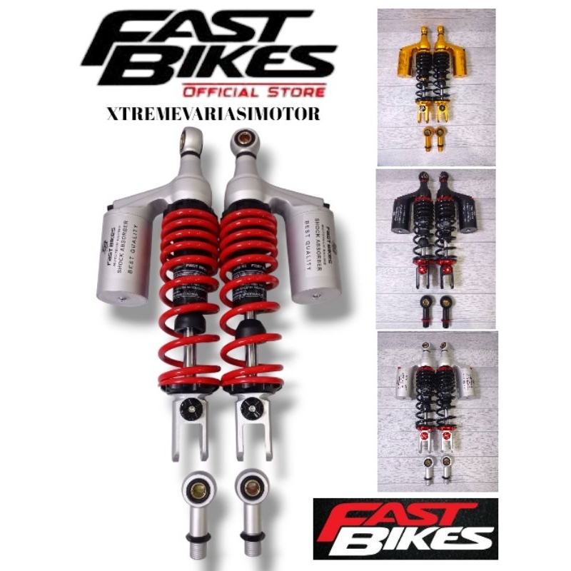 NEW SHOCKBREAKER BELAKANG TABUNG ATAS FASTBIKES 92 UKURAN 340 & 320 &280 N-MAX PCX AEROX LEXI DLLo